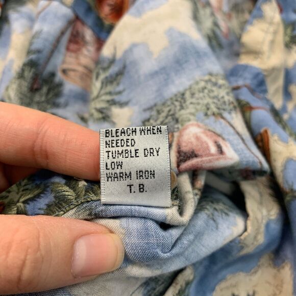 Vintage Pierre Cardin Shirt Mens L Large Rayon Island Cocktail Hawaiian Floral - Picture 9 of 11